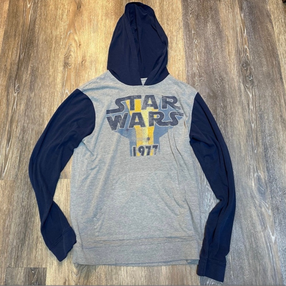 Fifth Sun Star Wars T shirt Men XL Gray Blue long sleeve Hoodie